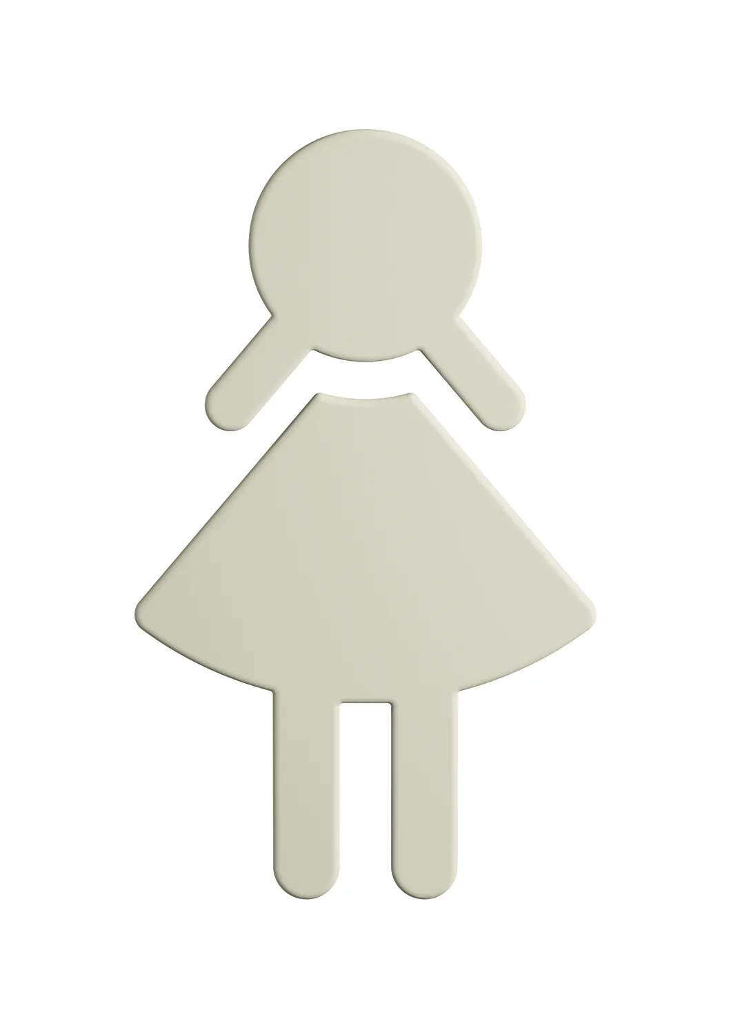 HEWI Symbol Frau Serie 801, matt, selbstklebend reinweiß