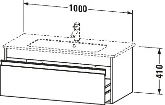 Duravit Waschtischunterschrank wandhängend „Ketho“ 100 × 41 × 47,5 cm Betongrau Matt Duravit Waschtischunterschrank wandhängend „Ketho“ 100 × 41 × 47,5 cm Betongrau Matt