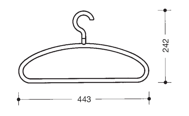 HEWI Kleider- & Hosenbügel 44,3 cm