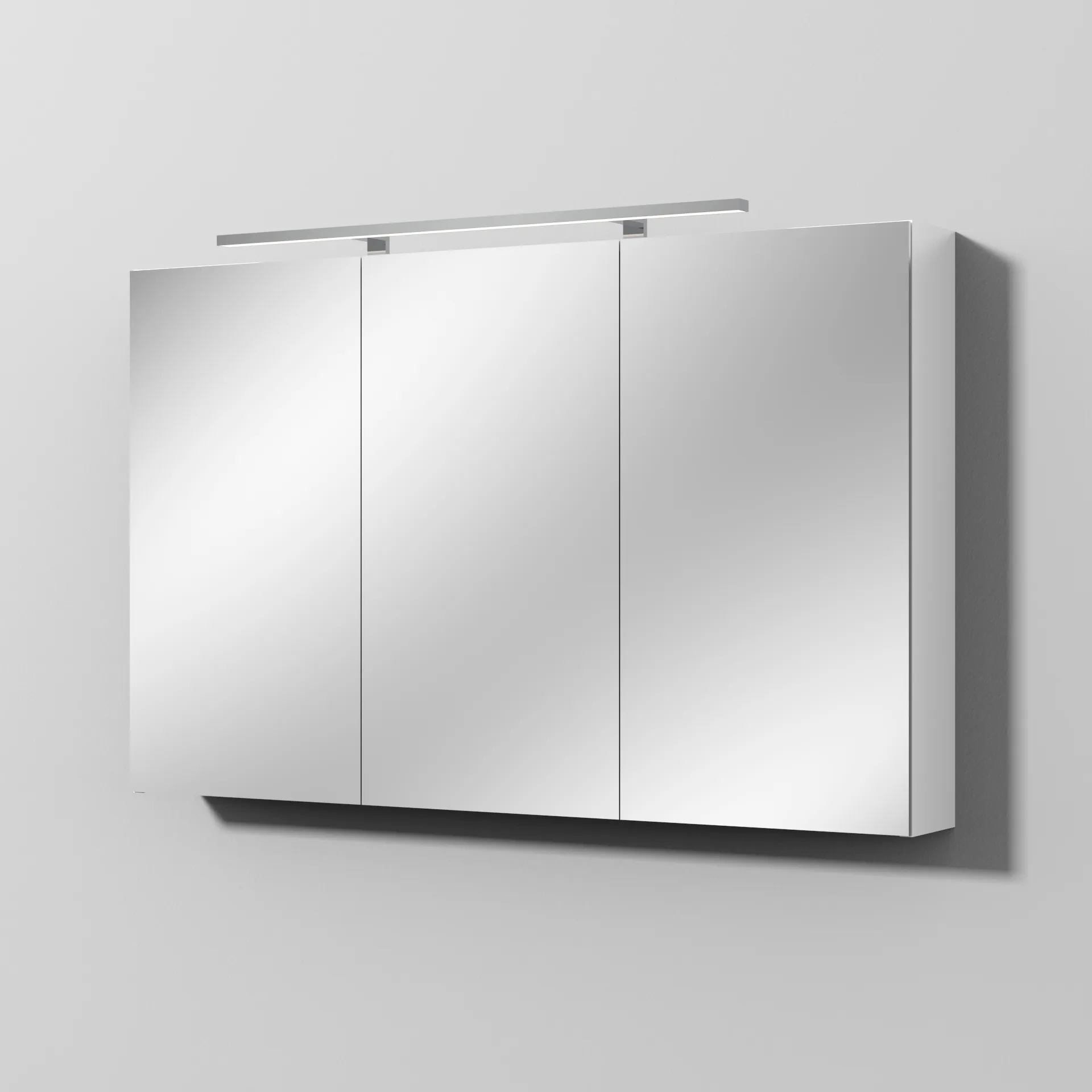 Sanipa Wandvorbau Spiegelschrank „Milla“ 1200 × 750 × 149 mm Anschlag links, links in Weiß (glanz), Anschlag links