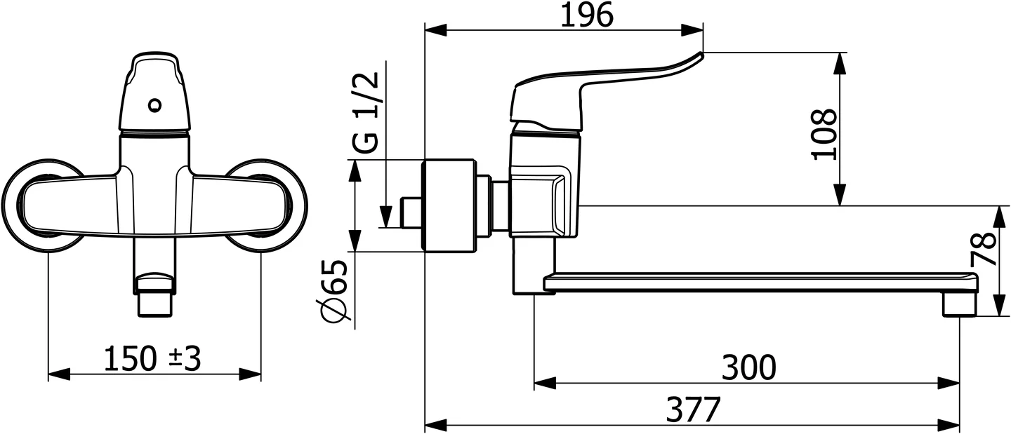 HansaCLINICA Waschtischarmatur Hansaclinica 2018 Einhebelmischer DN15 Chrom