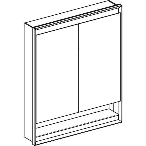 Geberit Spiegelschrank „ONE“ in weiß / Aluminium pulverbeschichtet, Geberit Spiegelschrank „ONE“ in weiß / Aluminium pulverbeschichtet,