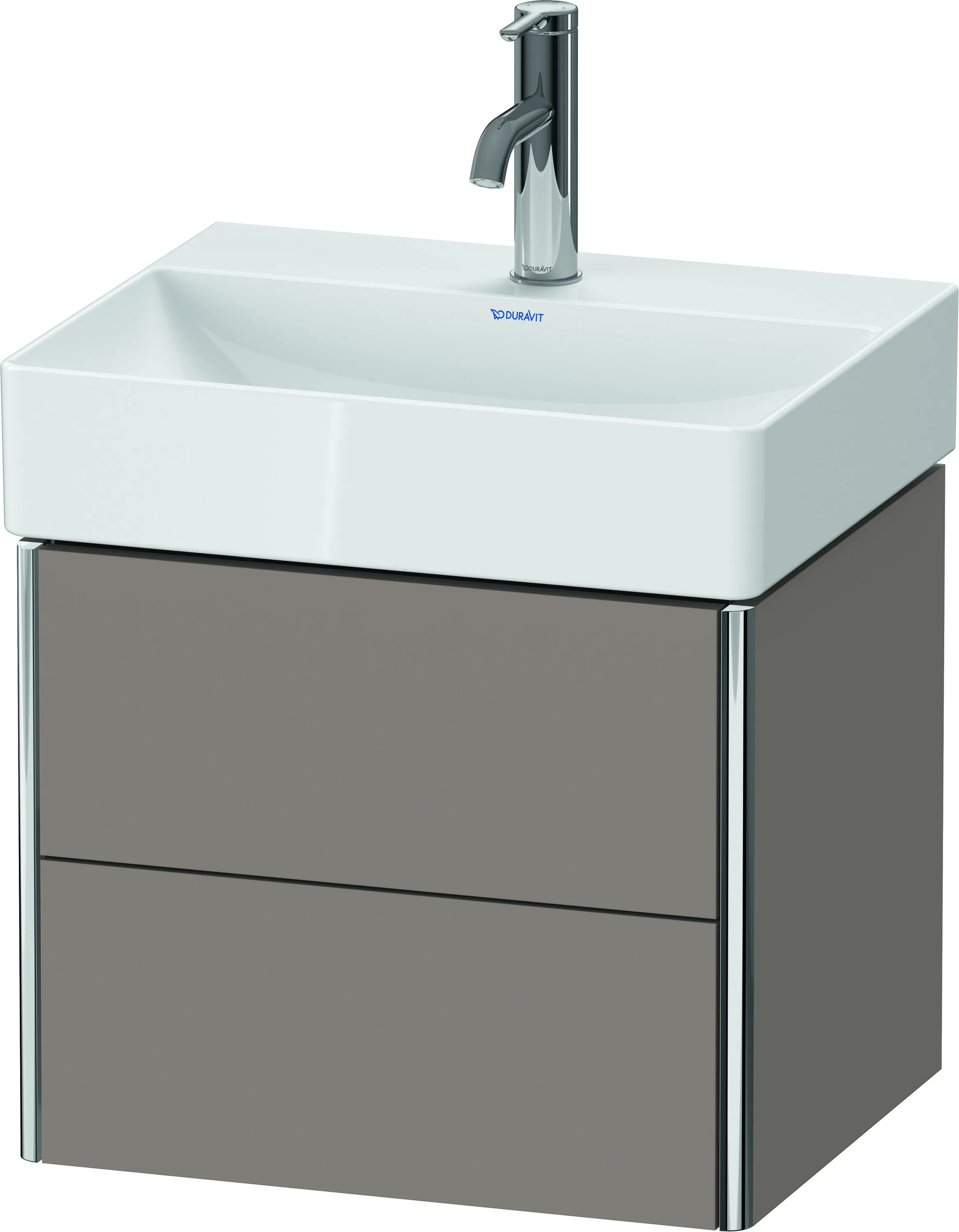 Duravit Waschtischunterschrank wandhängend „XSquare“ 48,4 × 39,7 × 39 cm Basalt Matt