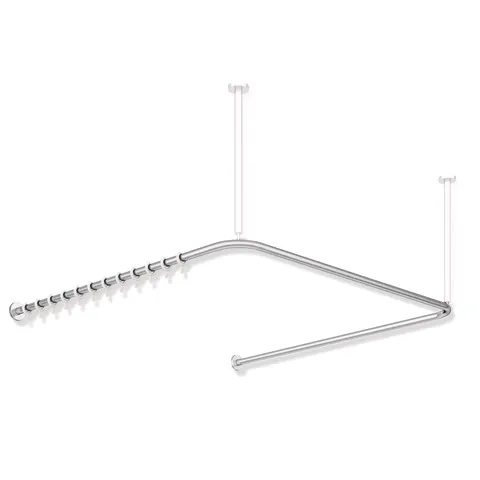 HEWI System 900 Vorhangstange, suizidhemmend, Edelstahl, 1500 x 1475 mm HEWI System 900 Vorhangstange, suizidhemmend, Edelstahl, 1500 x 1475 mm