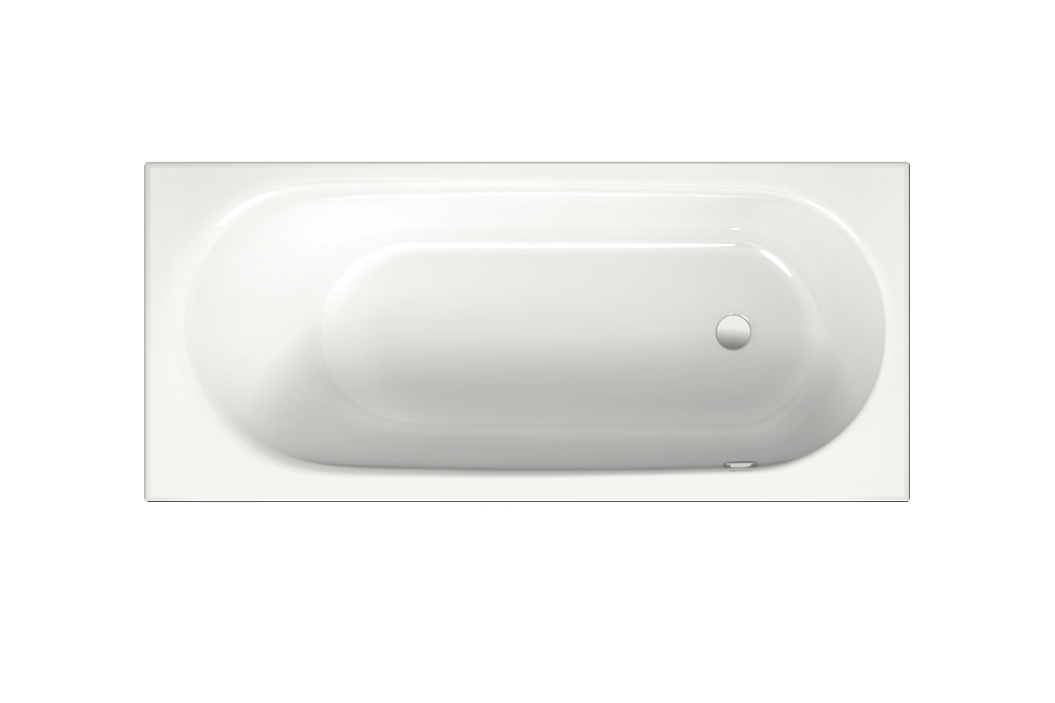Bette Badewanne mit seitlichem Überlauf „BetteComodo“ rechteck 170 × 75 cm in Weiß,, mit seitlichem Überlauf