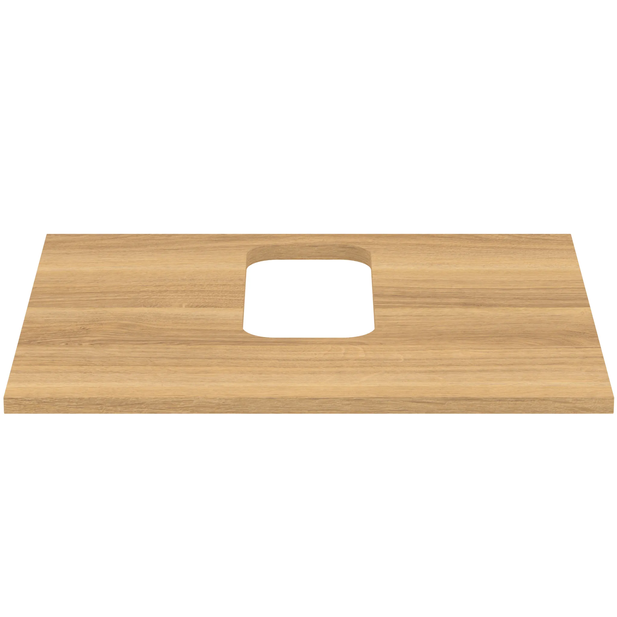 Waschtischplatte i.life B mittiger Ausschnitt für ein Wand-Waschtisch 602x507x18mm Weiß matt