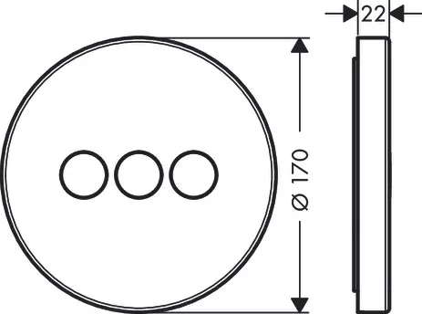 Absperrventil UP Axor ShowerSelect Fertigset 3 Verbraucher rund chrom Absperrventil UP Axor ShowerSelect Fertigset 3 Verbraucher rund chrom