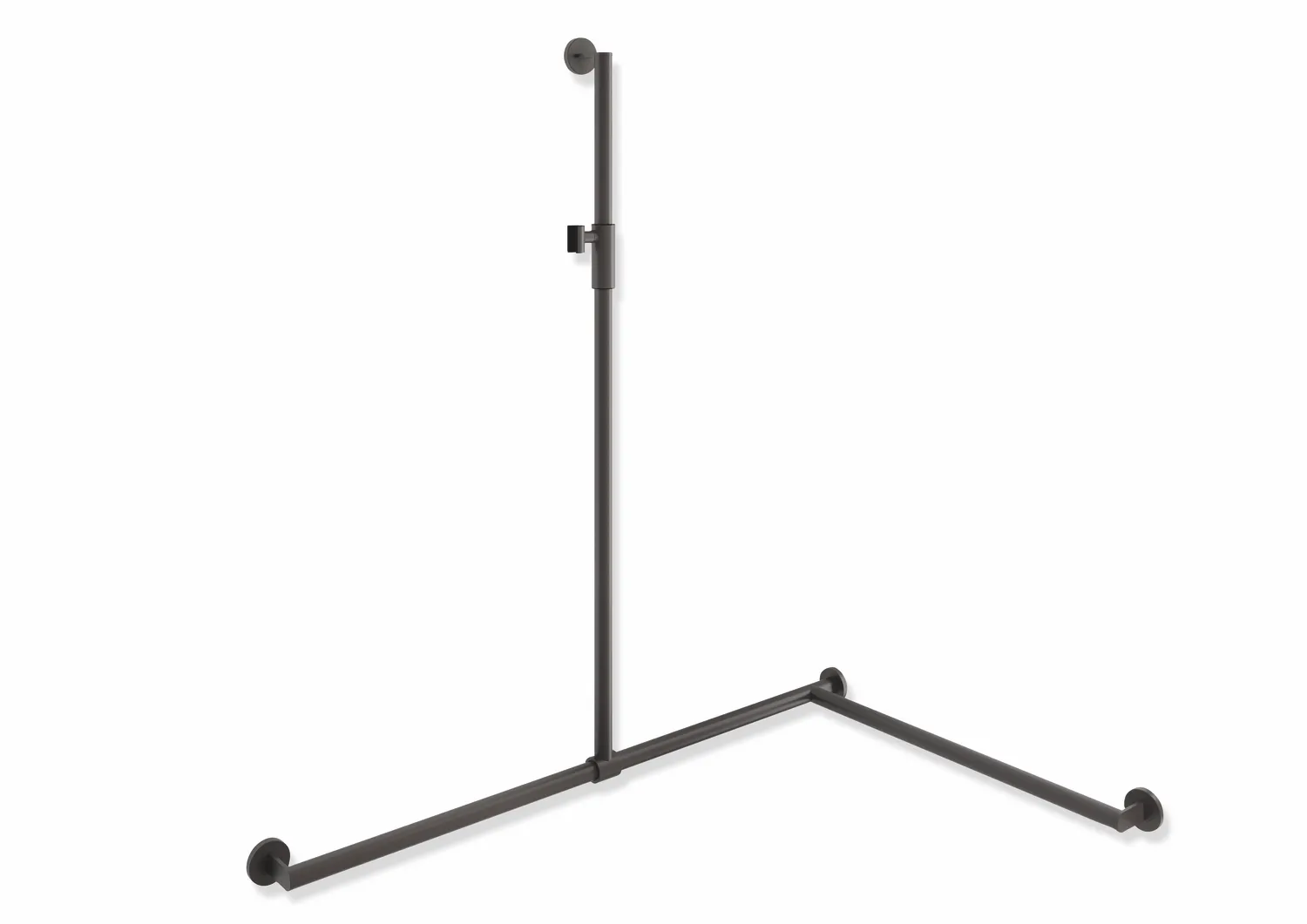 HEWI Haltegriff Ausführung rechts „System 900“ in Dunkelgrau Perlglimmer tiefmatt / Schwarz matt, Befestigung verdeckt HEWI Haltegriff Ausführung rechts „System 900“ in Dunkelgrau Perlglimmer tiefmatt / Schwarz matt, Befestigung verdeckt