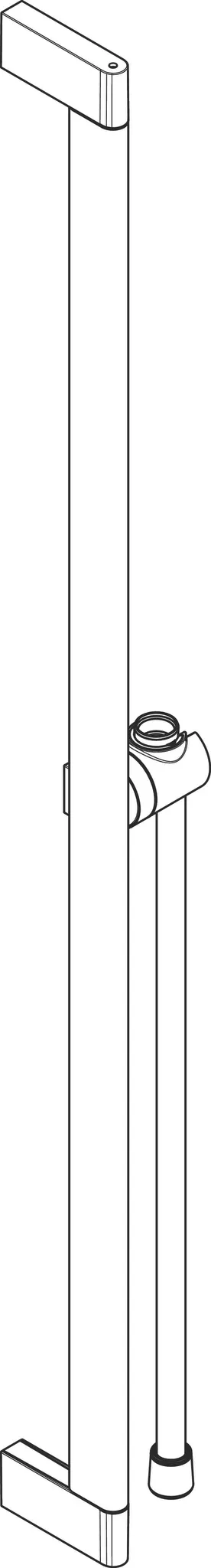 Unica Brausestange S Puro 90 cm mit Easy Slide Handbrausehalter und Isiflex Brauseschlauch 160 cm Chrom