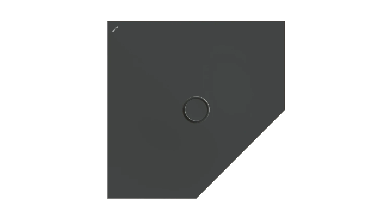 Bette fünfeck Duschwanne „BetteFloor Caro“ 90 × 90 cm in Ebony