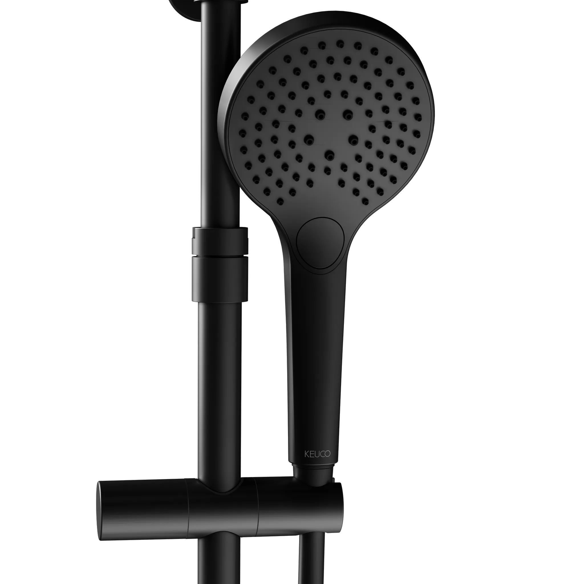 Plan blue 53926372321 Thermostat-Brausemischer mit Kopfbrause / Aufputz schwarz matt