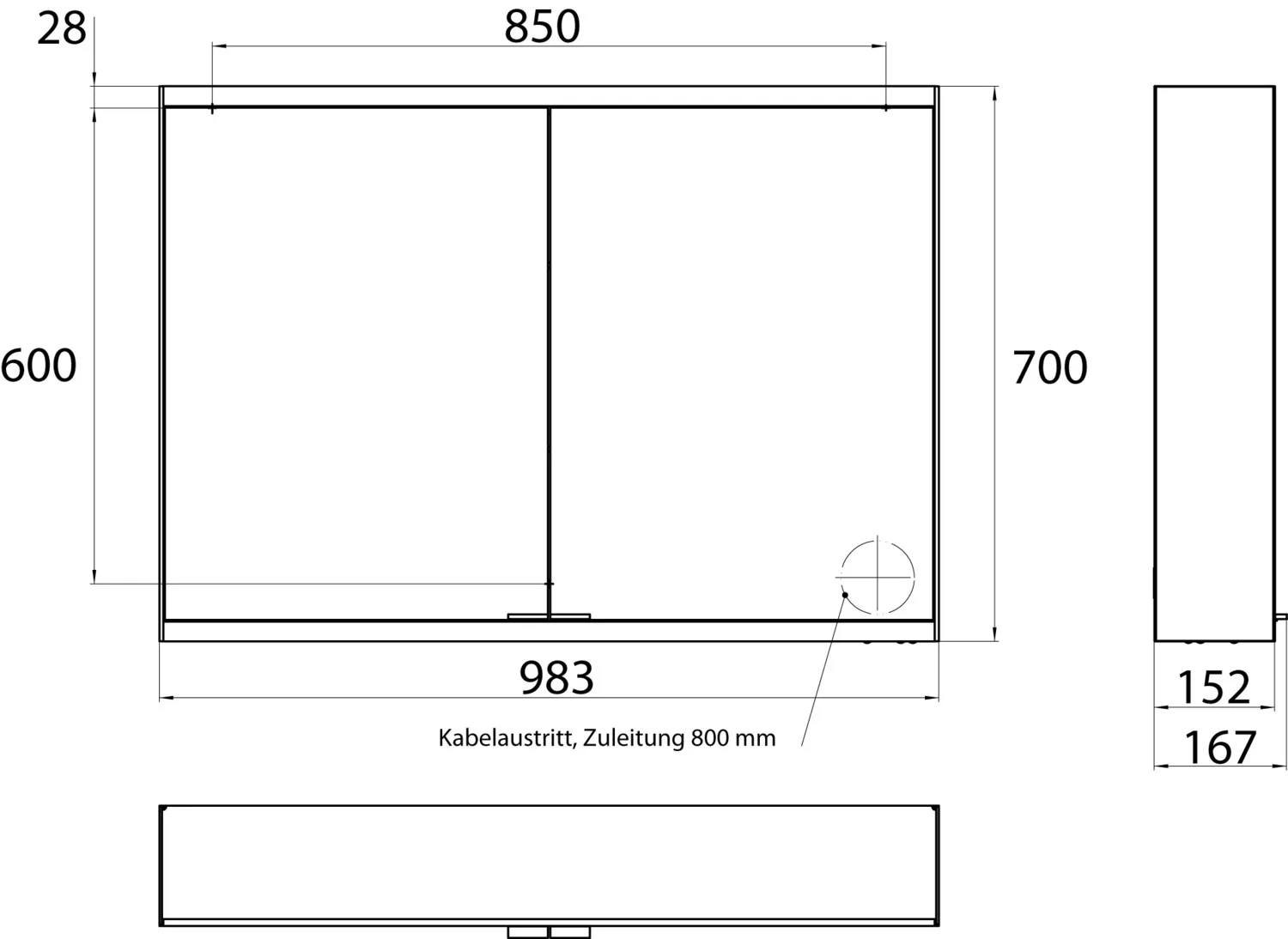 emco Spiegelschrank „prime 2“ Facelift 98,5 × 70 × 16,7 cm emco Spiegelschrank „prime 2“ Facelift 98,5 × 70 × 16,7 cm