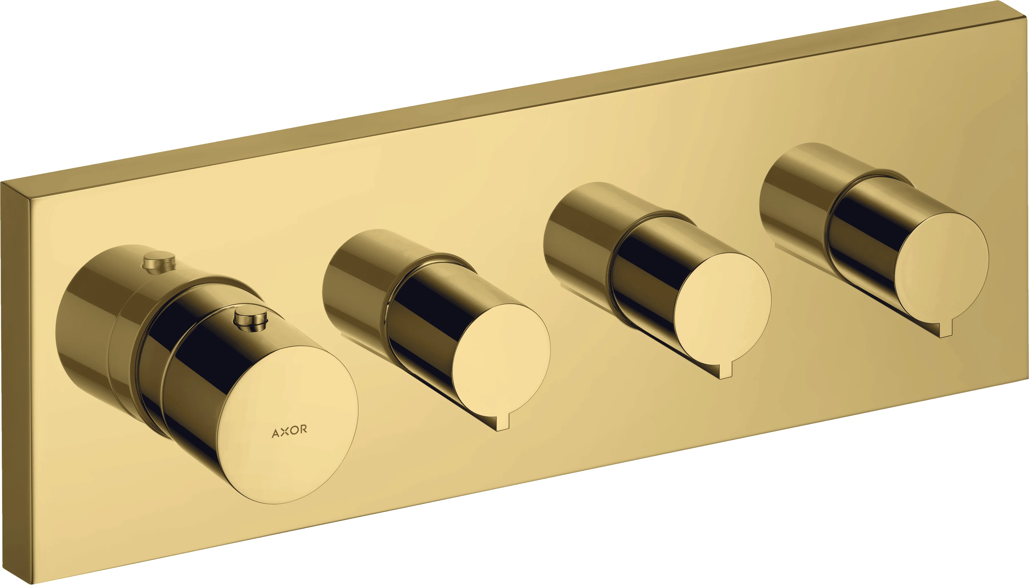 Hansgrohe AXOR ShowerSolutions Thermostatmodul 360/120 Unterputz eckig, Polished Gold Optic, 3 Verbraucher, max. Durchfluss 59 l/min bei 3 bar Hansgrohe AXOR ShowerSolutions Thermostatmodul 360/120 Unterputz eckig, Polished Gold Optic, 3 Verbraucher, max. Durchfluss 59 l/min bei 3 bar