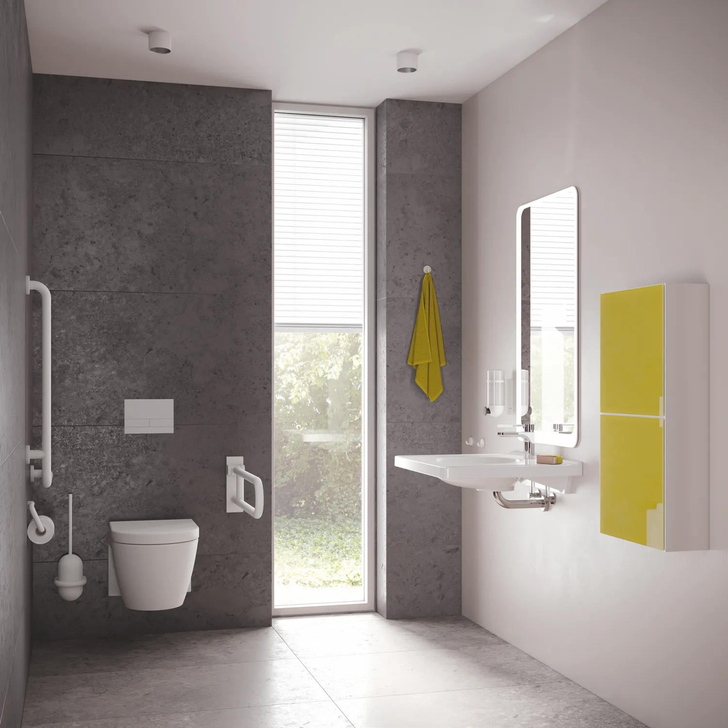 HEWI Toilettenbürstengarnitur „Serie 477“ 14,1 × 47 cm in Reinweiß HEWI Toilettenbürstengarnitur „Serie 477“ 14,1 × 47 cm in Reinweiß