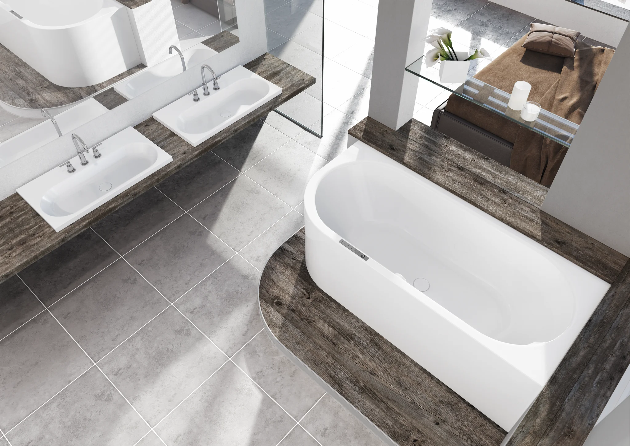 Kaldewei MEISTERSTÜCK CENTRO DUO 1 LINKS ECKEINBAU Badewanne, 1800x800 mm, alpinweiß, Perl-Effekt, Stahl-Emaille