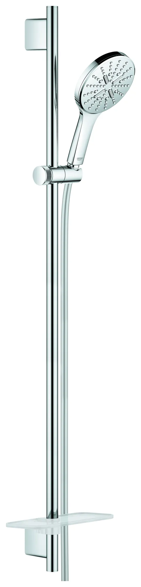 Brausestangenset Rainshower SmartActive 130 26578, 3 Strahlarten, Brausestange 900 mm, Brauseschlauch Silverflex 1.750 mm, Ablage, chrom Brausestangenset Rainshower SmartActive 130 26578, 3 Strahlarten, Brausestange 900 mm, Brauseschlauch Silverflex 1.750 mm, Ablage, chrom