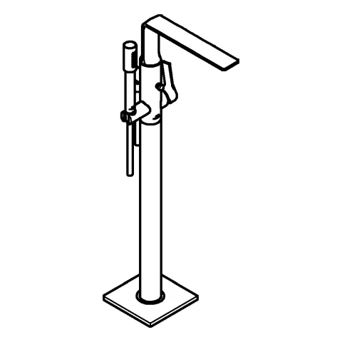 Grohe Allure Einhand-Wannenbatterie ½ Bodenmontage, chrom Grohe Allure Einhand-Wannenbatterie ½ Bodenmontage, chrom