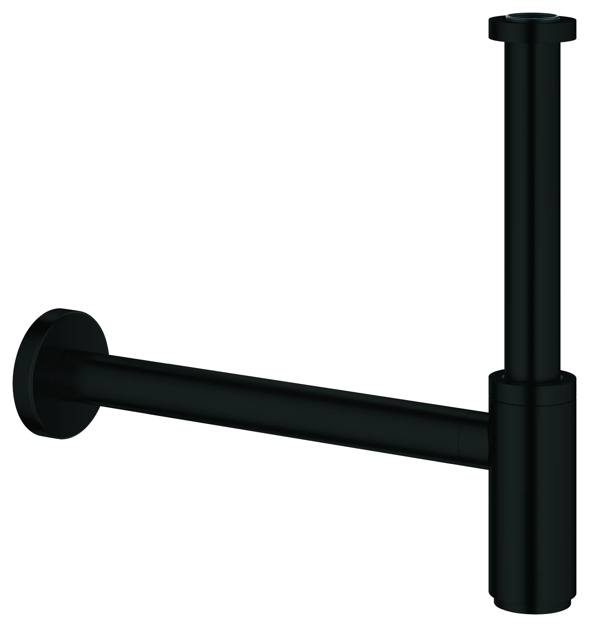 Geruchsverschluss 1 1/4'' 28912, für Waschtische, Messing, große Schubrosette, matt black Geruchsverschluss 1 1/4'' 28912, für Waschtische, Messing, große Schubrosette, matt black