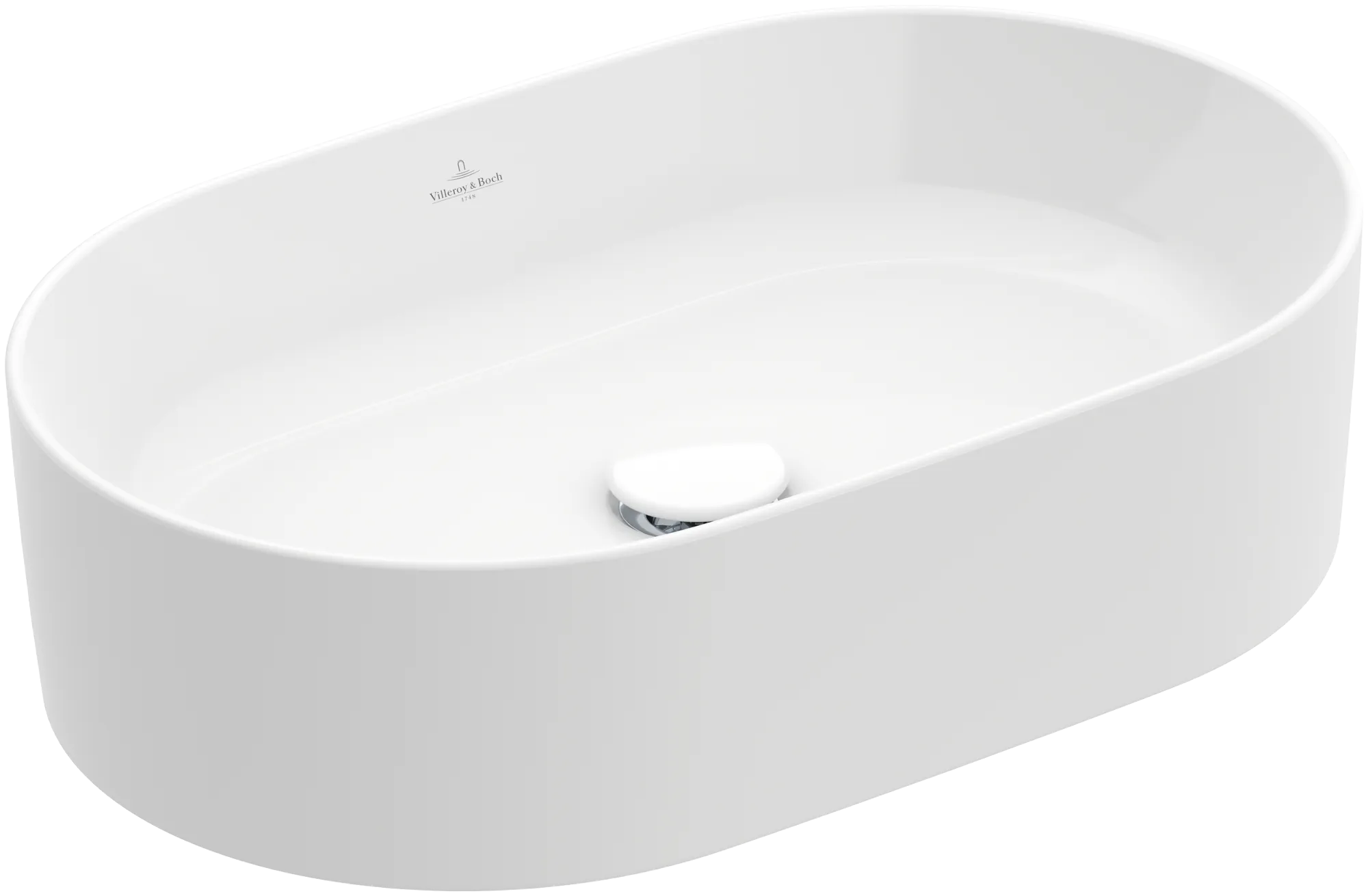 Villeroy & Boch Aufsatzwaschtisch oval aus TitanCeram „Collaro“ 560 × 360 × 145 mm, ohne Hahnlochbohrung in Weiß Alpin Farbe: Weiß Alpin / Oberflächenveredelung: ohne Oberflächenveredelung Villeroy & Boch Aufsatzwaschtisch oval aus TitanCeram „Collaro“ 560 × 360 × 145 mm, ohne Hahnlochbohrung in Weiß Alpin Farbe: Weiß Alpin / Oberflächenveredelung: ohne Oberflächenveredelung