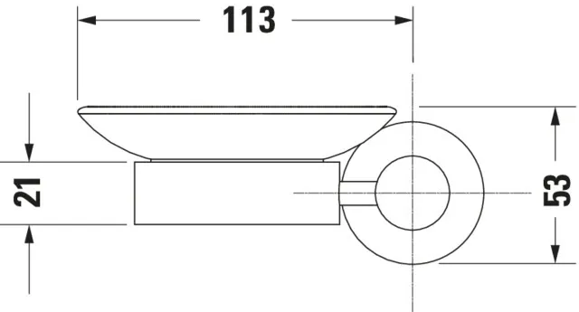 Duravit Seifenschale „D-Code“, Befestigung sichtbar, links 13,5 × 5,3 × 12 cm in chrom / weiß / Duravit Seifenschale „D-Code“, Befestigung sichtbar, links 13,5 × 5,3 × 12 cm in chrom / weiß /