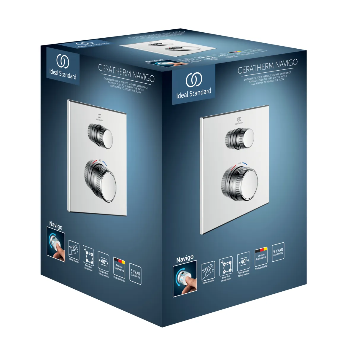 Brausethermostat Unterputz Ceratherm Navigo 1 Verbraucher Eckig Brushed Gold Brausethermostat Unterputz Ceratherm Navigo 1 Verbraucher Eckig Brushed Gold