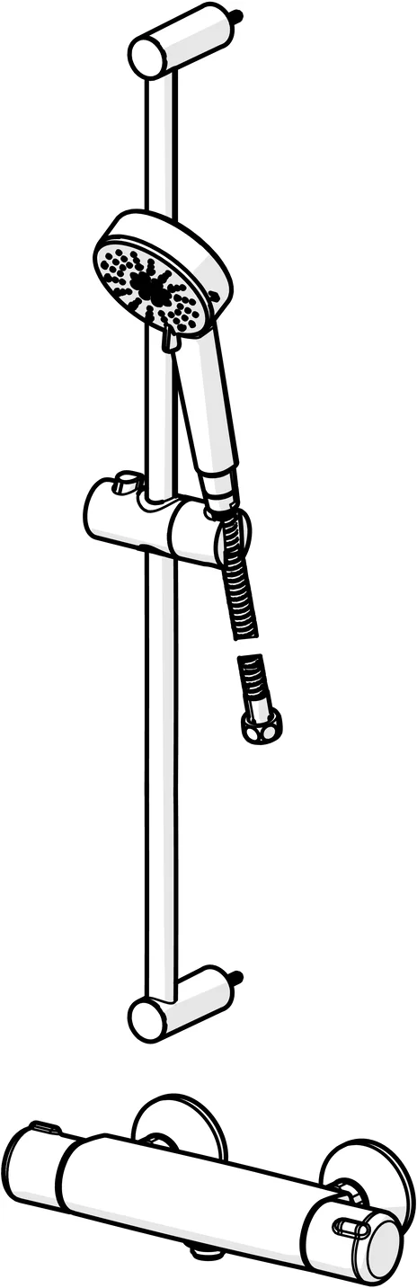HansaBASIC Duscharmatur HansaBASIC 5515 3-strahlig DN15 Chrom HansaBASIC Duscharmatur HansaBASIC 5515 3-strahlig DN15 Chrom