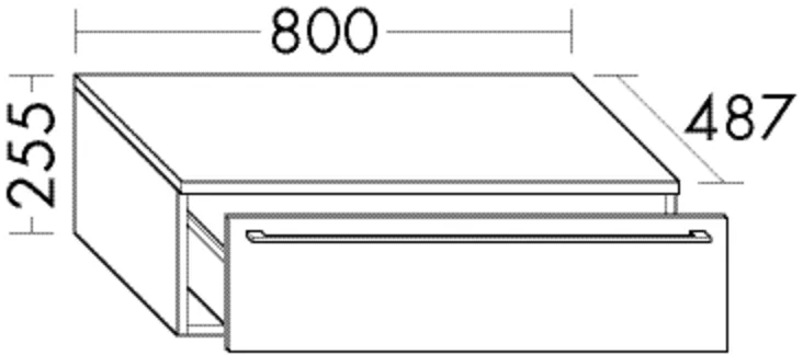 burgbad Sideboard „bel“ 80 × 25,5 × 48,7 cm in Weiß Matt burgbad Sideboard „bel“ 80 × 25,5 × 48,7 cm in Weiß Matt