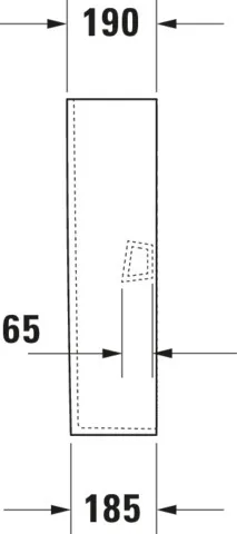 Standsäule Nohne 1 weiß 190x170x720mm, bodenstehend