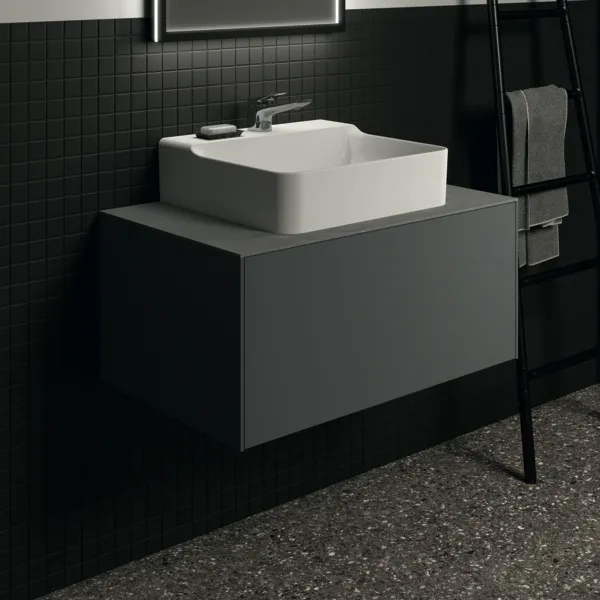 Ideal Standard Waschtischunterschrank „Conca“ 80 × 36 × 50,5 cm Anthrazit matt lackiert Ideal Standard Waschtischunterschrank „Conca“ 80 × 36 × 50,5 cm Anthrazit matt lackiert