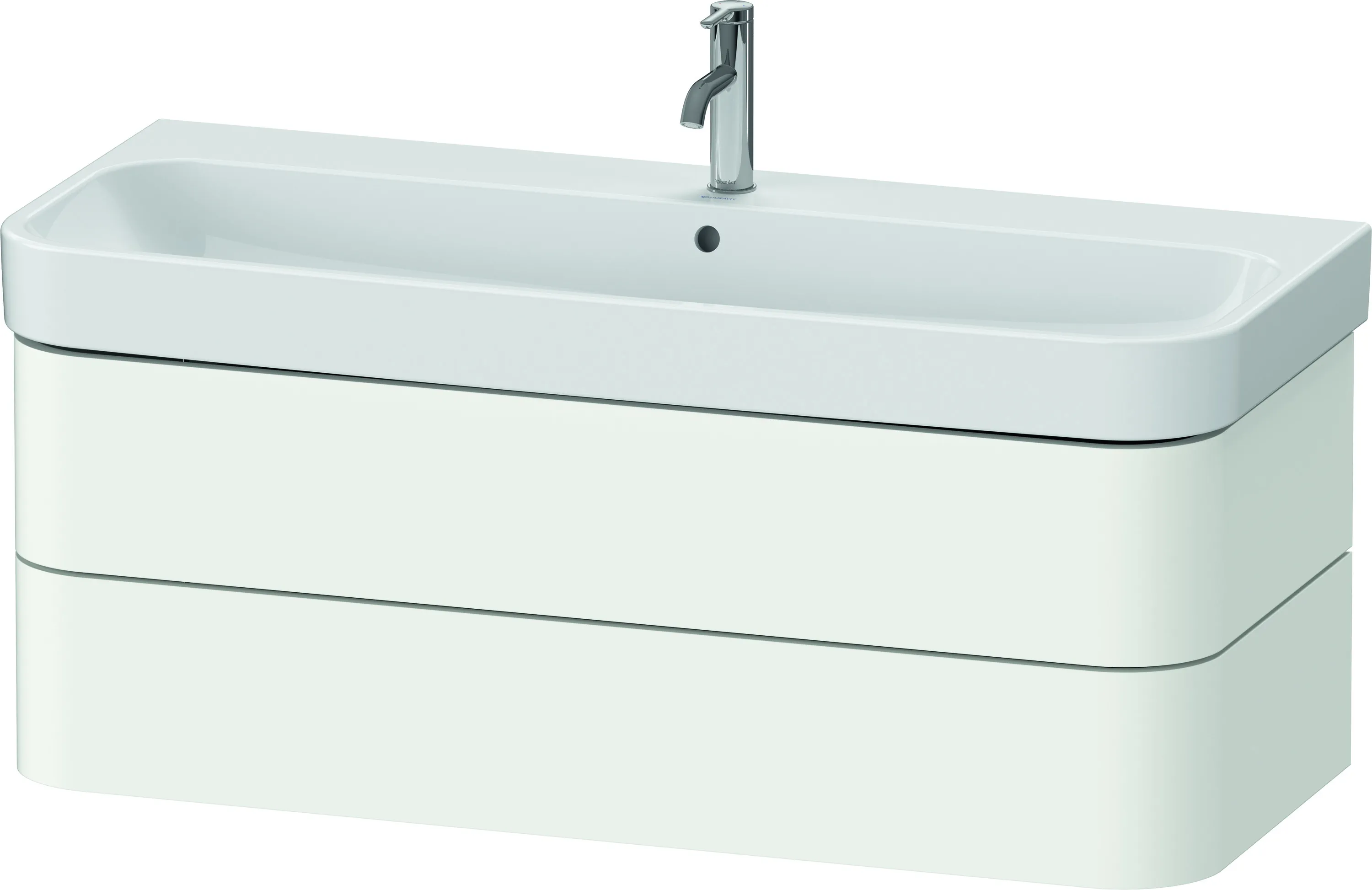 Duravit Waschtischunterschrank wandhängend „Happy D.2 Plus“ 117,5 × 41,5 × 49 cm Weiß Seidenmatt