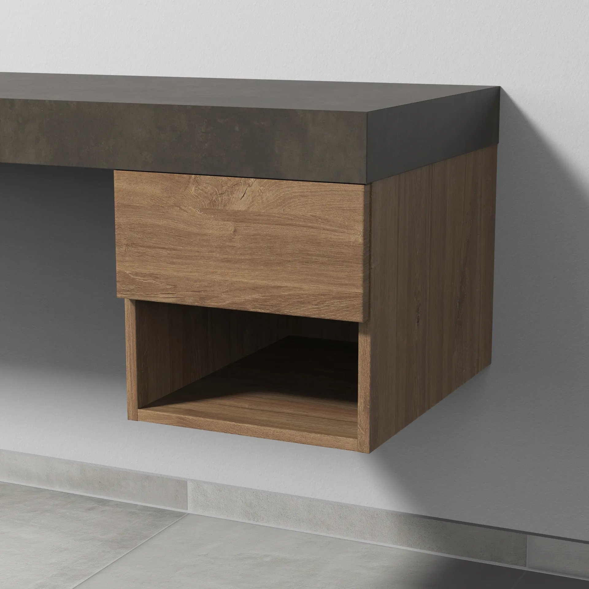 Anbau-/Solitärschrank 2morrow (P2350) 340x350x520 Weiß-Matt