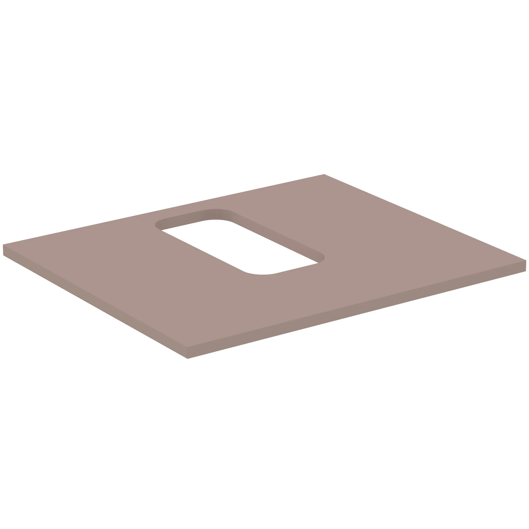Ideal Standard Waschtischplatte i.life B, 602x507x18mm, Greige matt