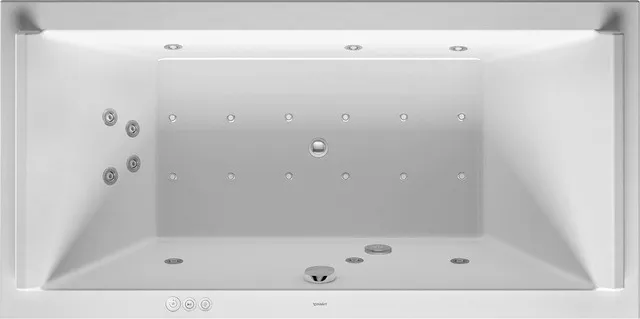 Duravit Whirlwanne „Starck“ rechteck 1800 × 900 mm, Mittelablauf mit Combi-System P, in Weiß Duravit Whirlwanne „Starck“ rechteck 1800 × 900 mm, Mittelablauf mit Combi-System P, in Weiß