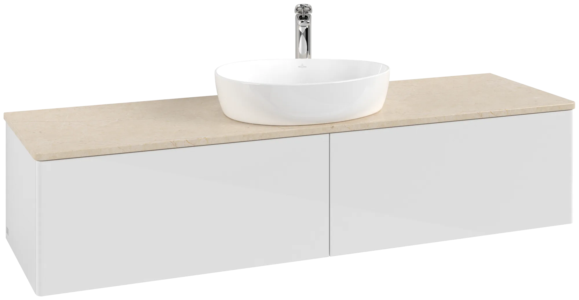 Villeroy & Boch Antao Waschbeckenunterschrank L36_5 Glossy White Lacquer / Botticino