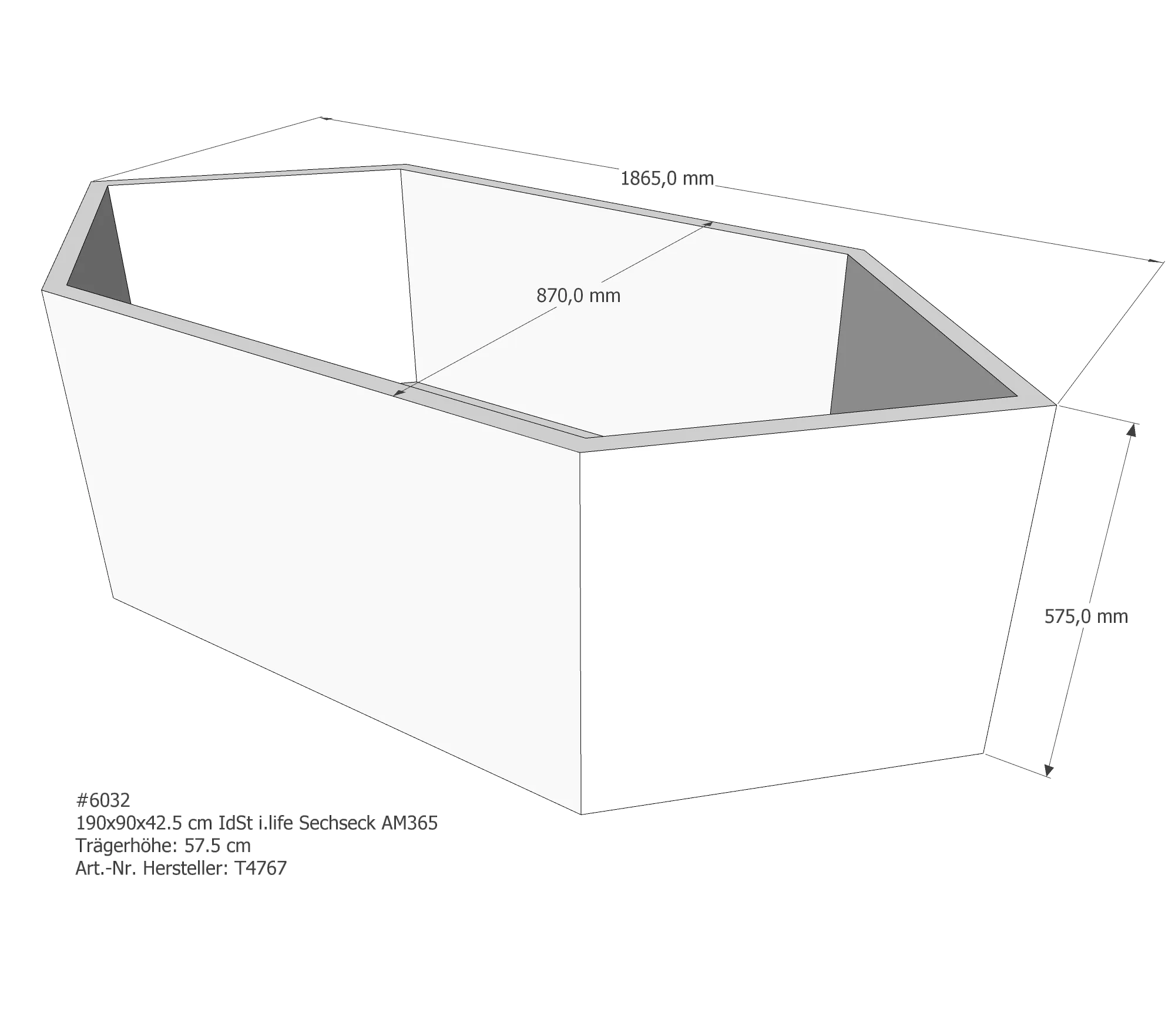 Badewannenträger passend für Ideal Standard i.life Sechseck 190 × 90 × 42,5 cm Badewannenträger passend für Ideal Standard i.life Sechseck 190 × 90 × 42,5 cm