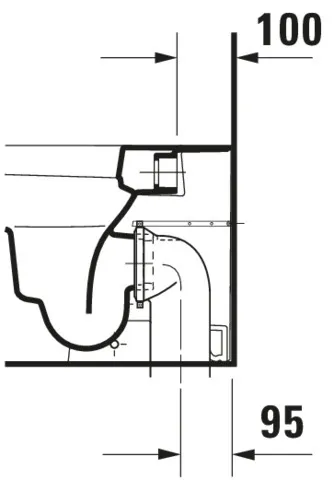 Stand-Tiefspül-WC back to wall „Happy D.2“ 36,5 × 40 × 57 cm