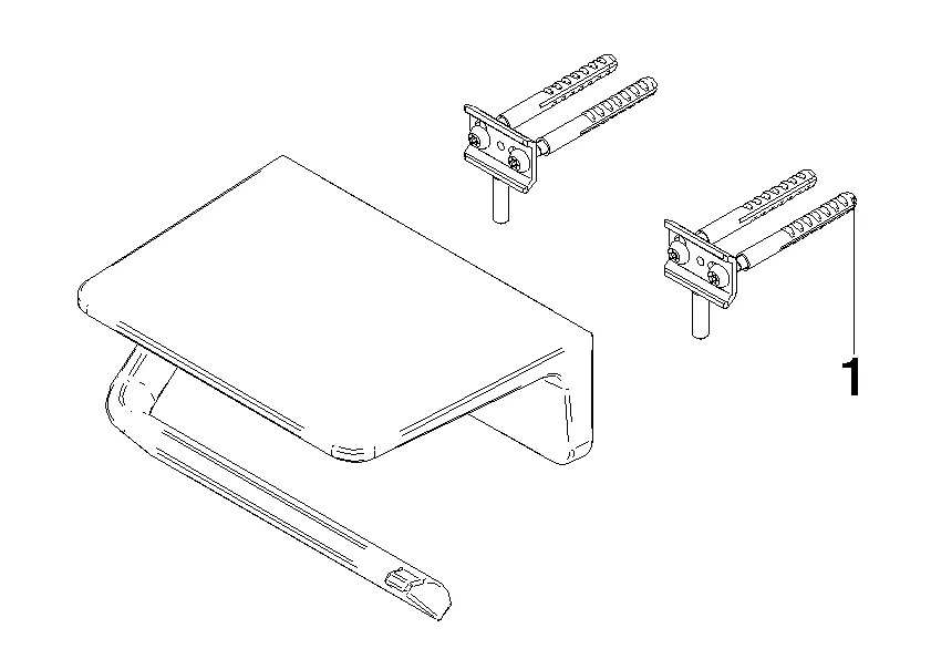 Papierrollenhalter mit Ablage SERIENSPEZIFISCH Chrom 83515976