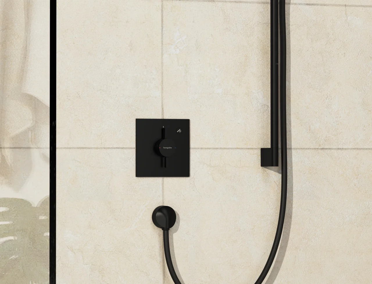 Hansgrohe DuoTurn E Mischer Unterputz, mattschwarz, 1 Verbraucher, maximale Durchflussmenge bei 3 bar: 29,5 l/min