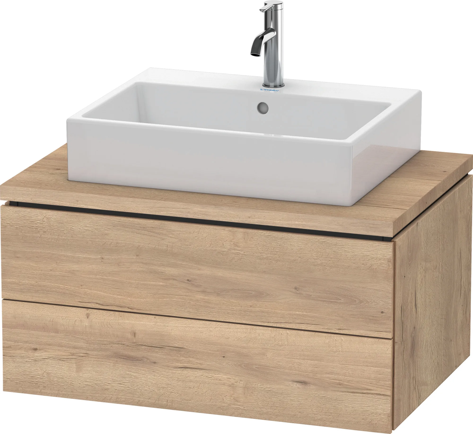 Duravit Waschtischunterschrank wandhängend „L-Cube“ 82 × 40 × 54,7 cm Eiche Marmoriert