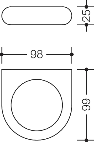 HEWI Halter „Serie 477“ 9,7 cm HEWI Halter „Serie 477“ 9,7 cm
