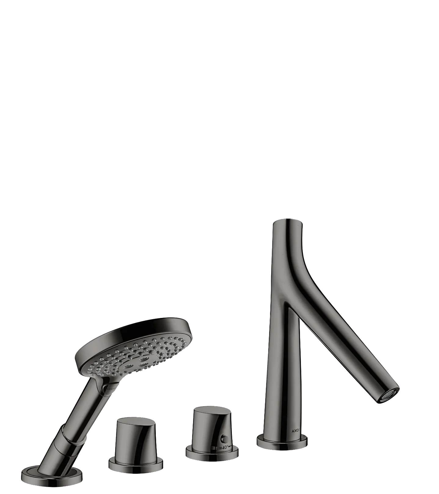 Hansgrohe AXOR Starck Organic Mischer 4-Loch Fliesenrandarmatur Polished Black Chrome Hansgrohe AXOR Starck Organic Mischer 4-Loch Fliesenrandarmatur Polished Black Chrome
