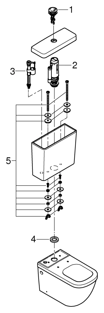 Grohe Aufputzspülkasten Euro Keramik 39332, Anschluss von unten, alpinweiß Grohe Aufputzspülkasten Euro Keramik 39332, Anschluss von unten, alpinweiß