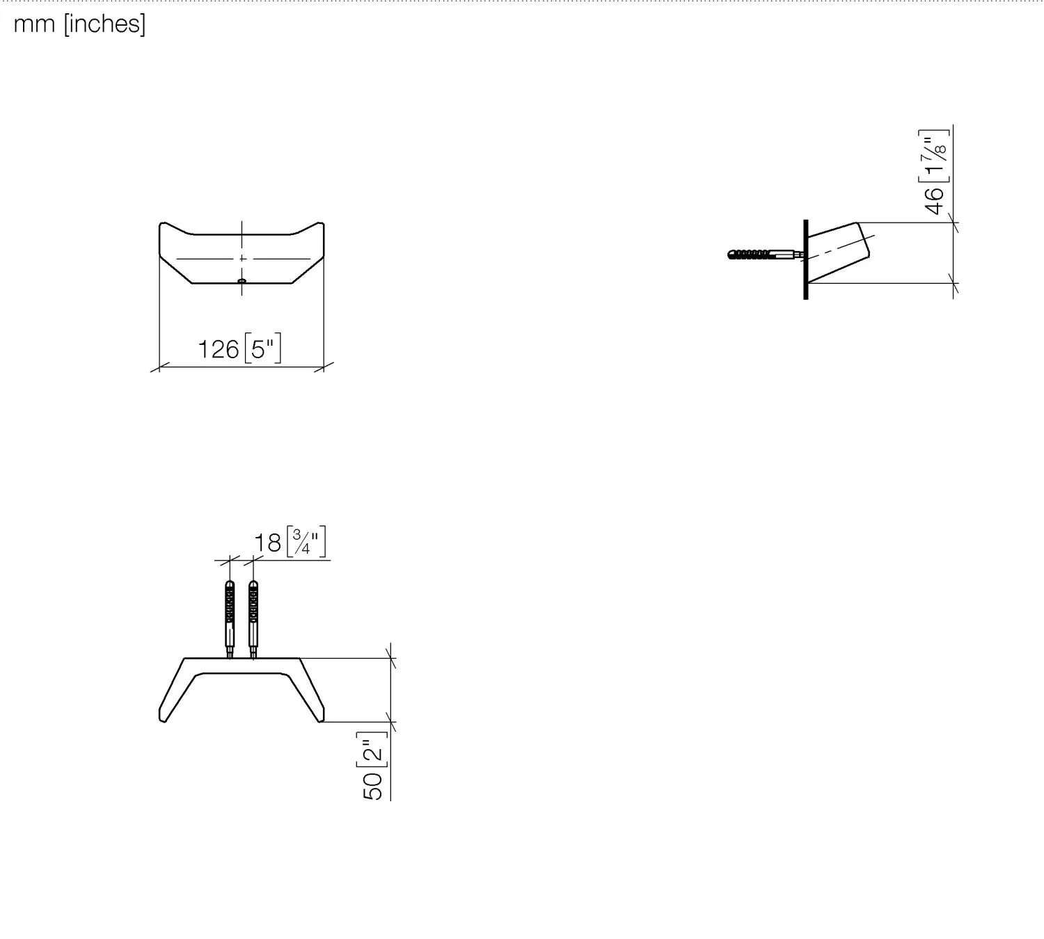 Haken 2-teilig SERIENSPEZIFISCH Chrom 83256976