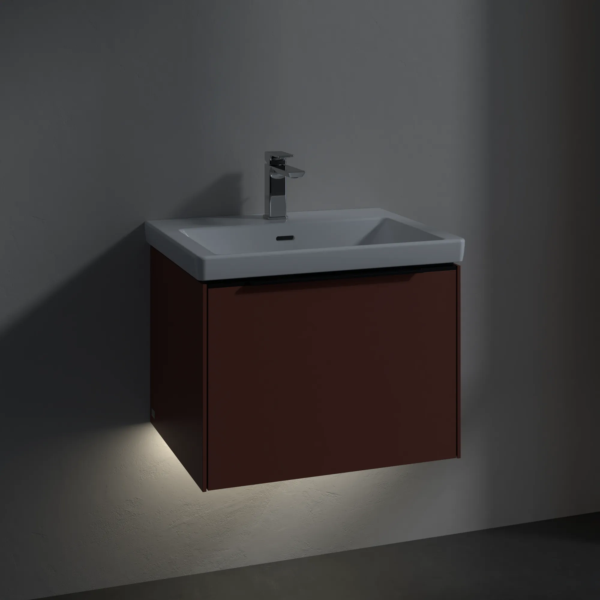 Villeroy & Boch Waschtischunterschrank „Subway 3.0“ für Schrankwaschtisch 572 × 429 × 478 mm Wine Red, für Becken mittig Villeroy & Boch Waschtischunterschrank „Subway 3.0“ für Schrankwaschtisch 572 × 429 × 478 mm Wine Red, für Becken mittig