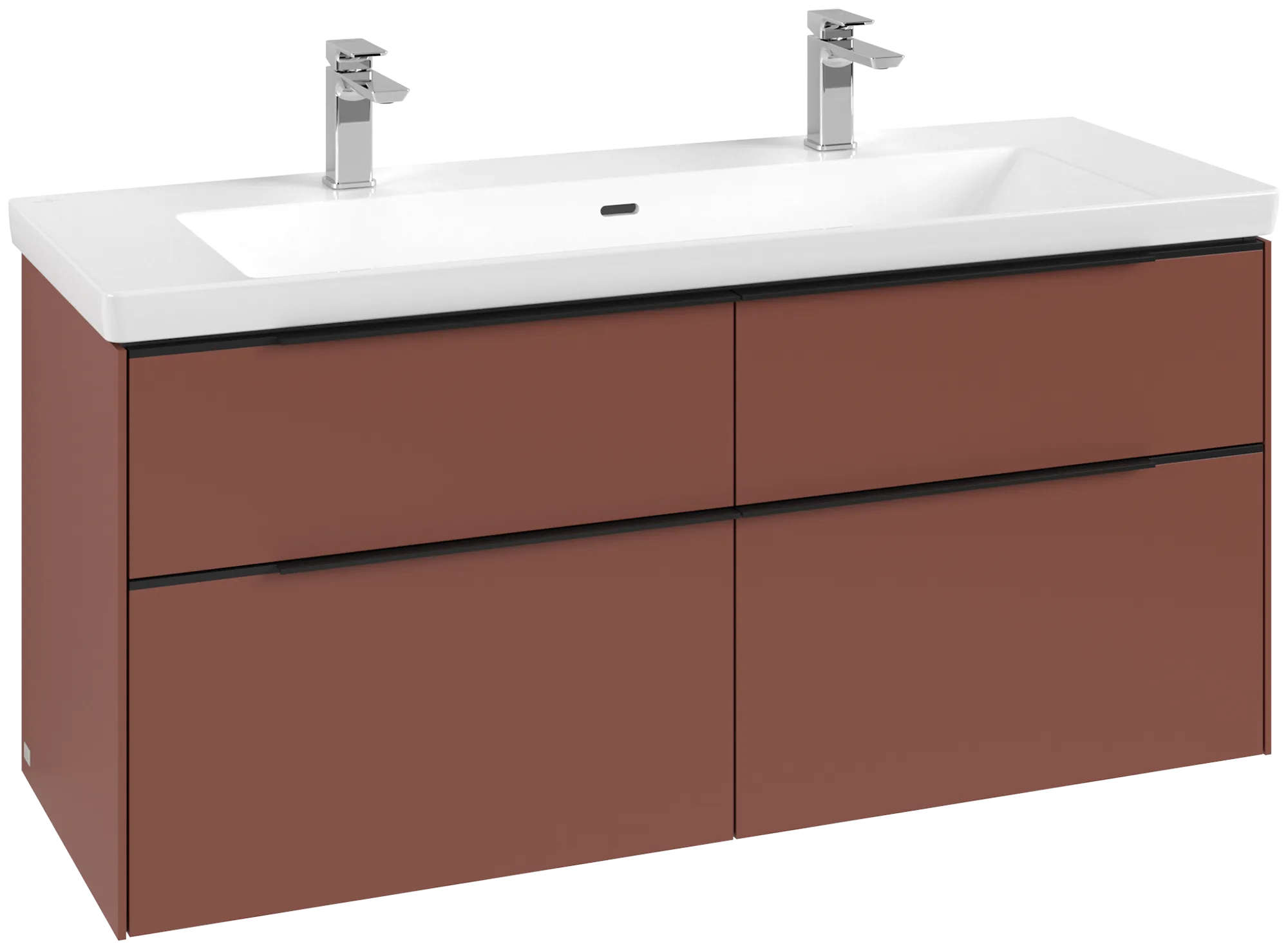 Villeroy & Boch Subway 3.0 Waschbeckenunterschrank C602L1, 1272x576x478 mm, Wine Red