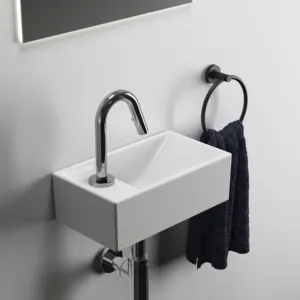 Ideal Standard Handwaschbecken i.life S, 1 Hahnloch links, ohne Überlauf, weiß, 370x210x120 mm Ideal Standard Handwaschbecken i.life S, 1 Hahnloch links, ohne Überlauf, weiß, 370x210x120 mm