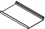 HEWI Ablage pulverbeschichtet in 19 × 1,6 × 10,2 cm