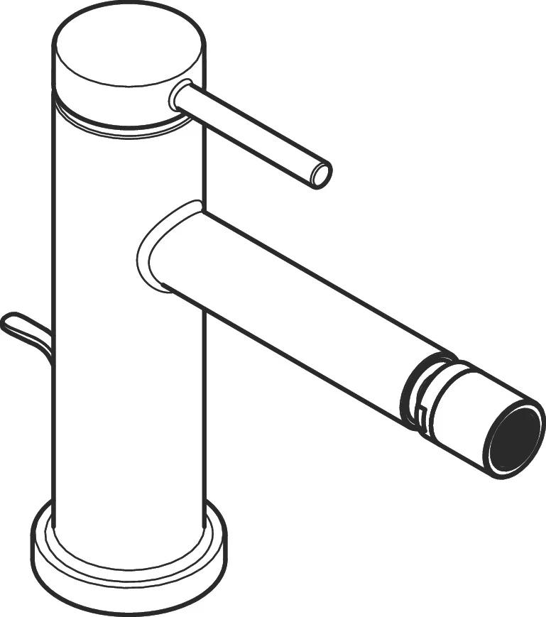 Hansgrohe Tecturis S Einhebel-Bidetmischer mit Zugstangen-Ablaufgarnitur BBR, Brushed Bronze, Ausladung 148 mm, Auslaufhöhe 100 mm