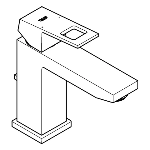 Grohe Einhand-Waschtischbatterie Eurocube M-Size in hard graphite gebürstet Grohe Einhand-Waschtischbatterie Eurocube M-Size in hard graphite gebürstet