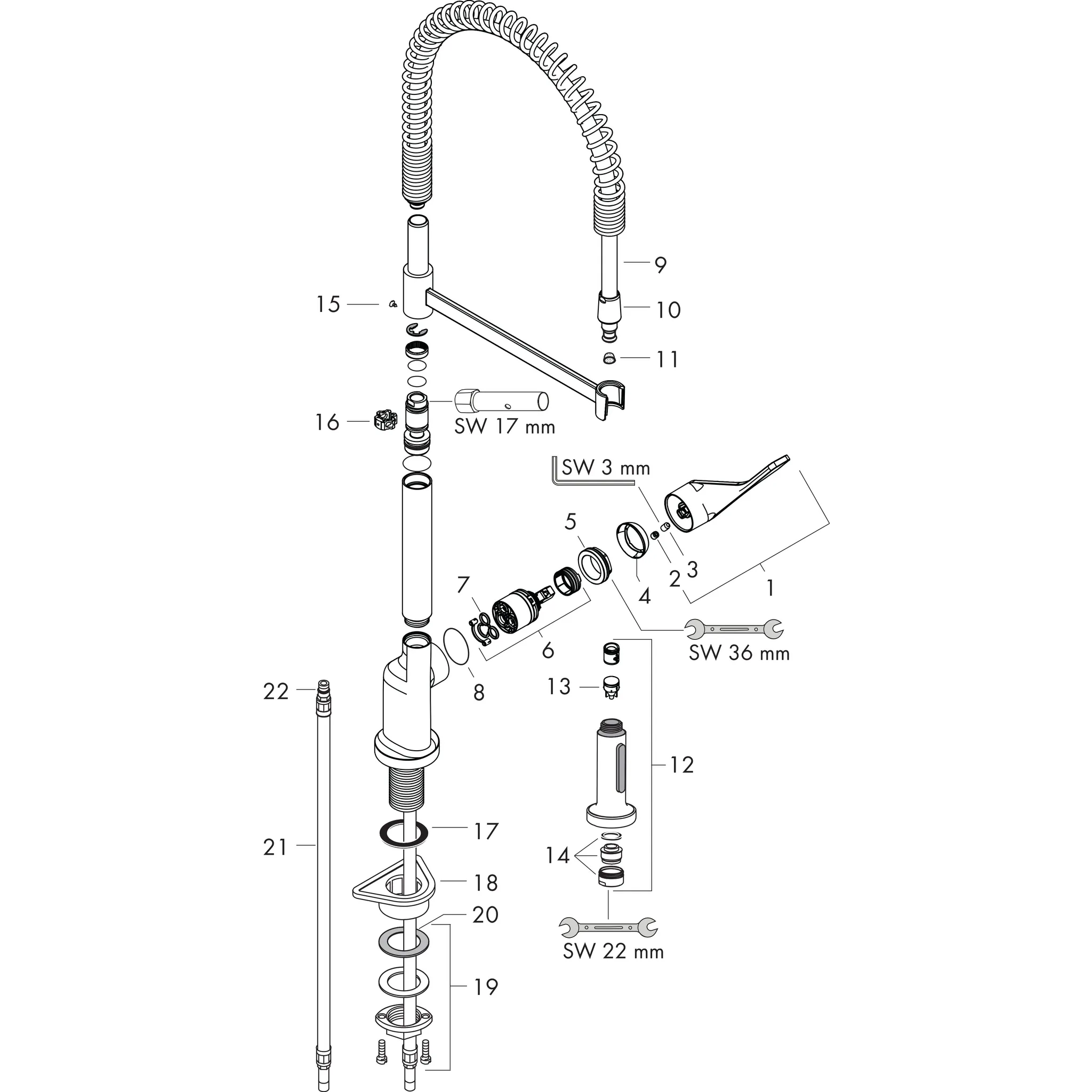 Hansgrohe AXOR Citterio Einhebel-Küchenmischer 230 Semi-Pro, Chrom Hansgrohe AXOR Citterio Einhebel-Küchenmischer 230 Semi-Pro, Chrom